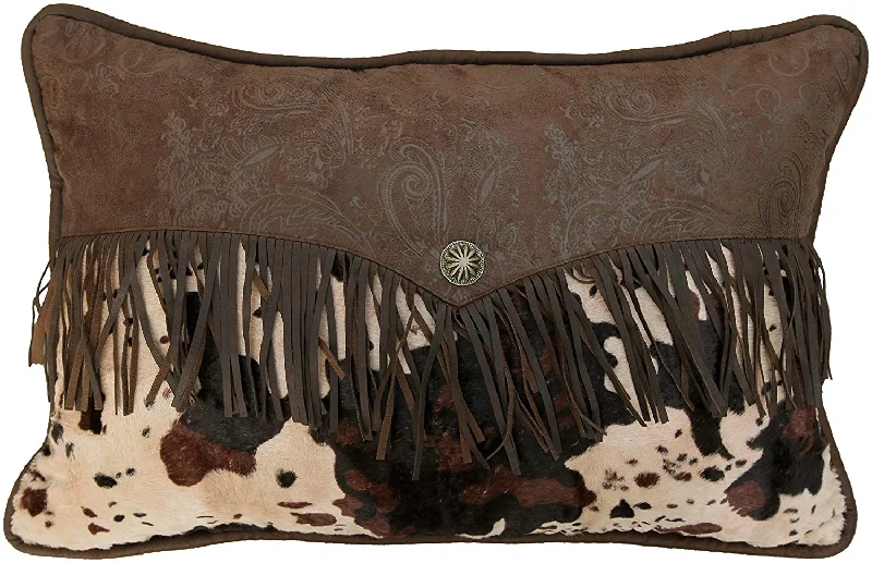 HiEnd Accents Caldwell Cowhide Fringed PL