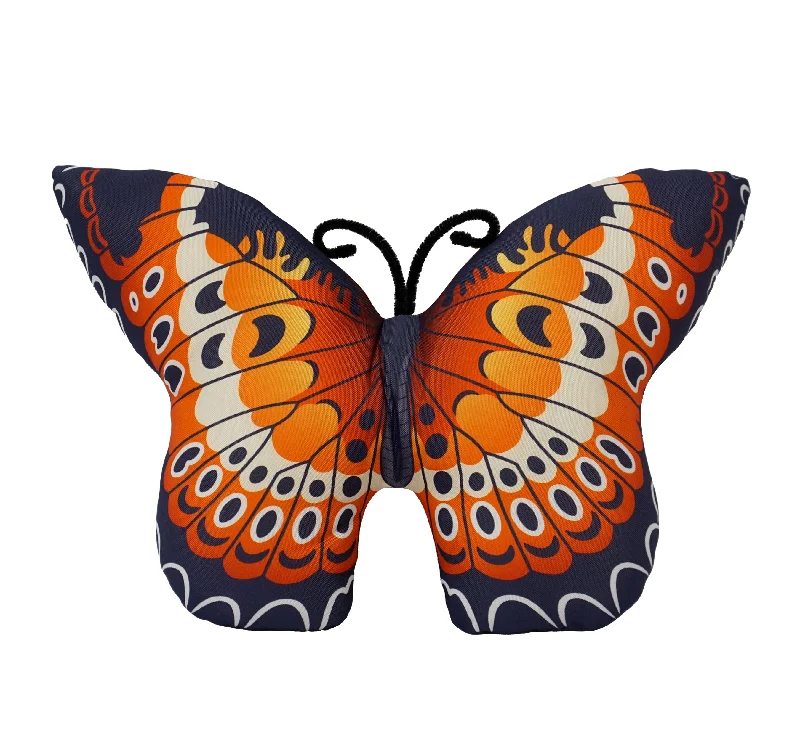 Indoor/Outdoor Butterfly Cushion | Orange | 17" x 12"