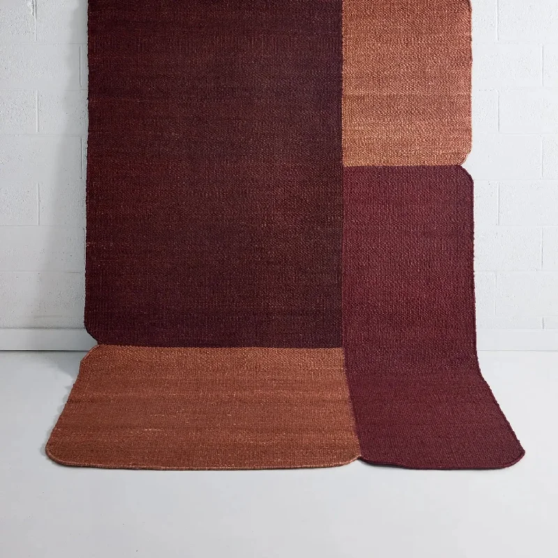 Abel Irregular Jute Rug Oxblood