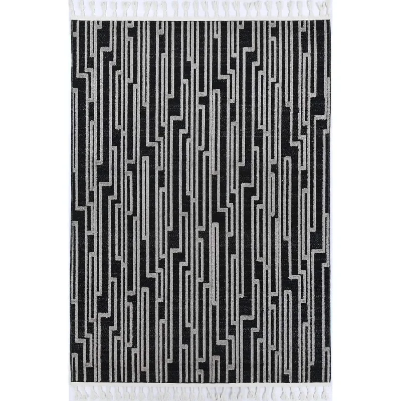 Aegean Anthrasite Grey Matrix Rug