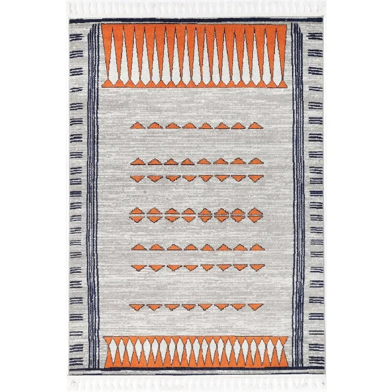 Asilah Dark Blue Terracotta Moroccan Rug