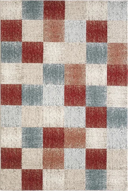 Avalon 5616 Brown Checkered Rug