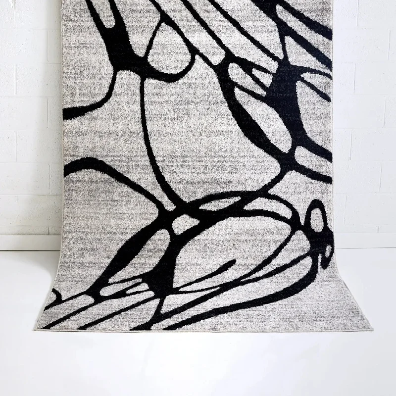 Barrow Floor Rug Grey & Black