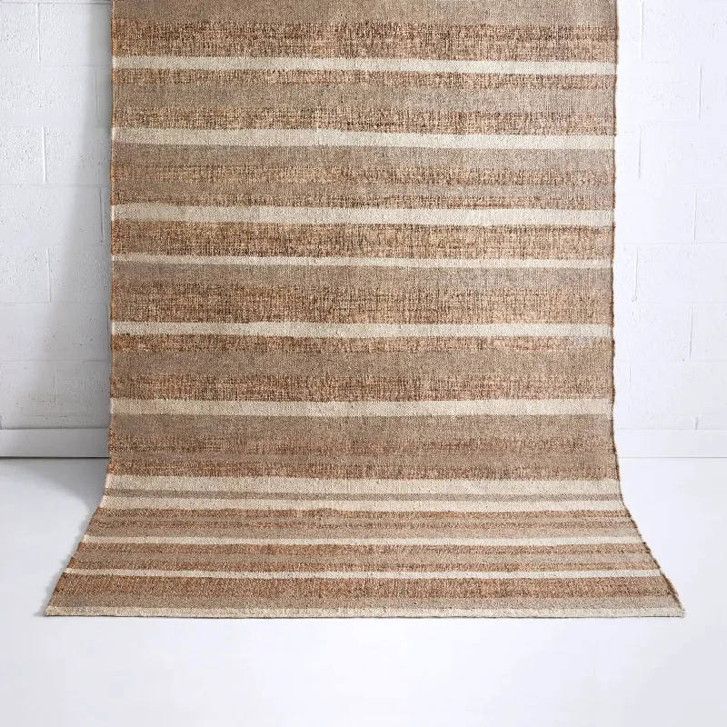 Bondi Jute Striped Floor Rug Natural