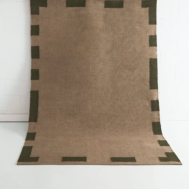 Carlton Natural Green Jute Rug