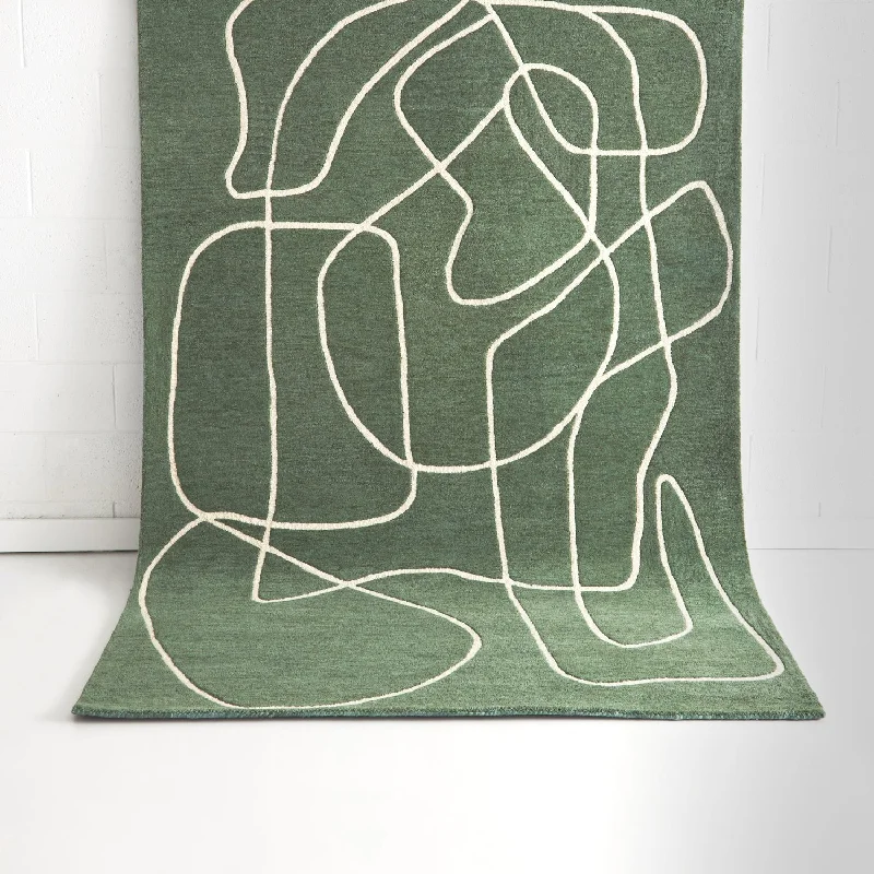 Collins Green Wool Rug