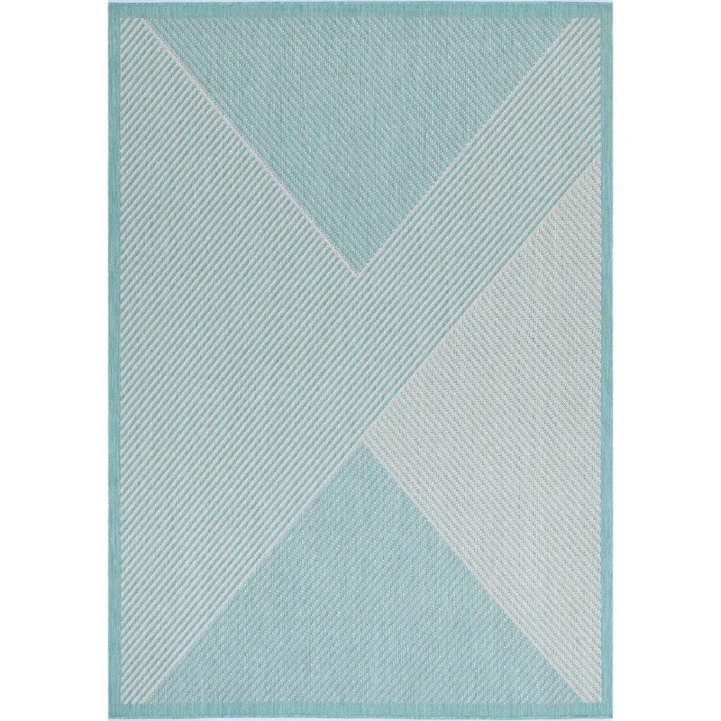 Elements Indoor/Outdoor Turquoise Shade Rug