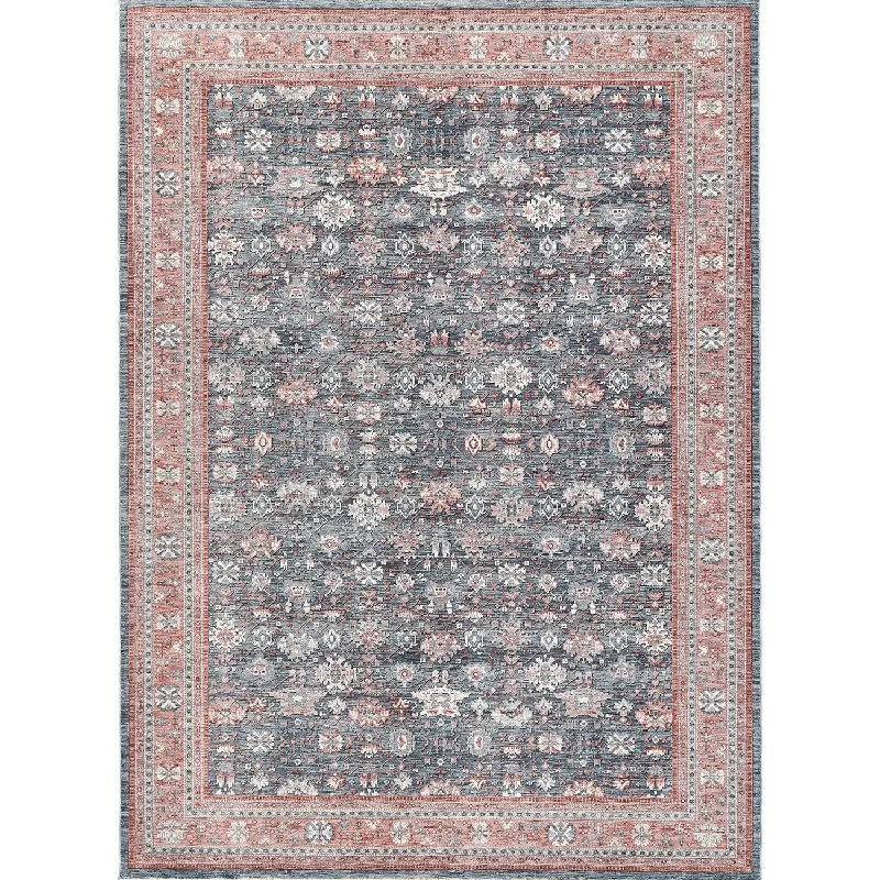 Empress Traditional Light Blue Multi Salmon Rug