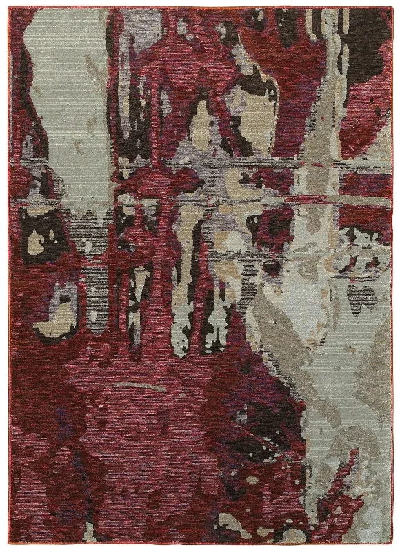 Evolution 8028B Red/ Beige Rug