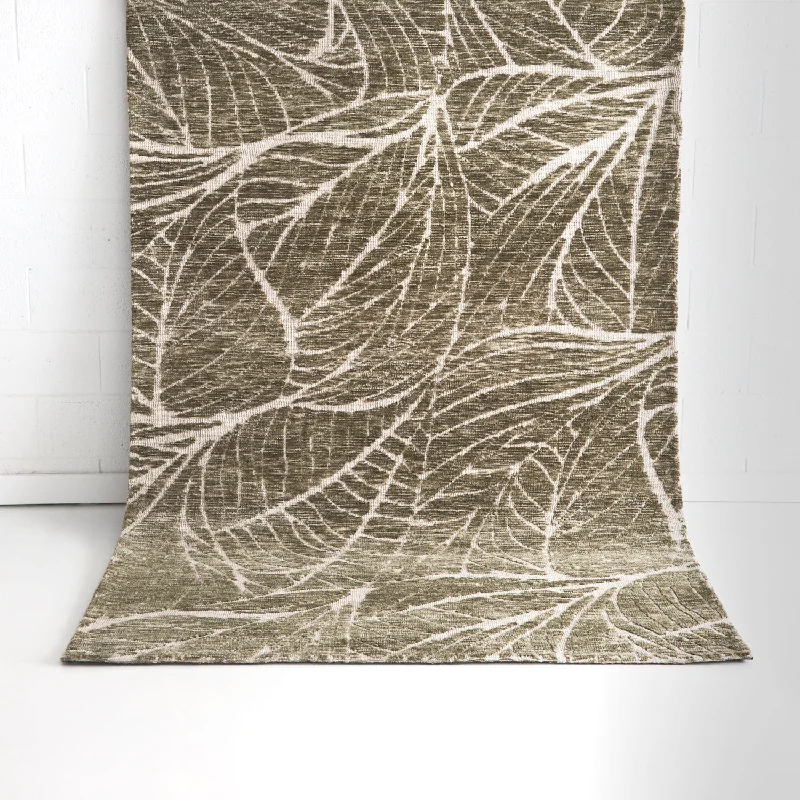 Florey Green Polyester Rug