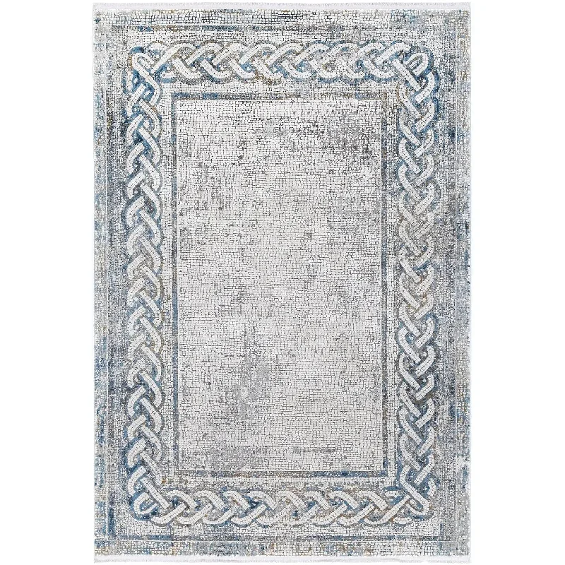 Giorgio Grey & Blue Mosaic Rug