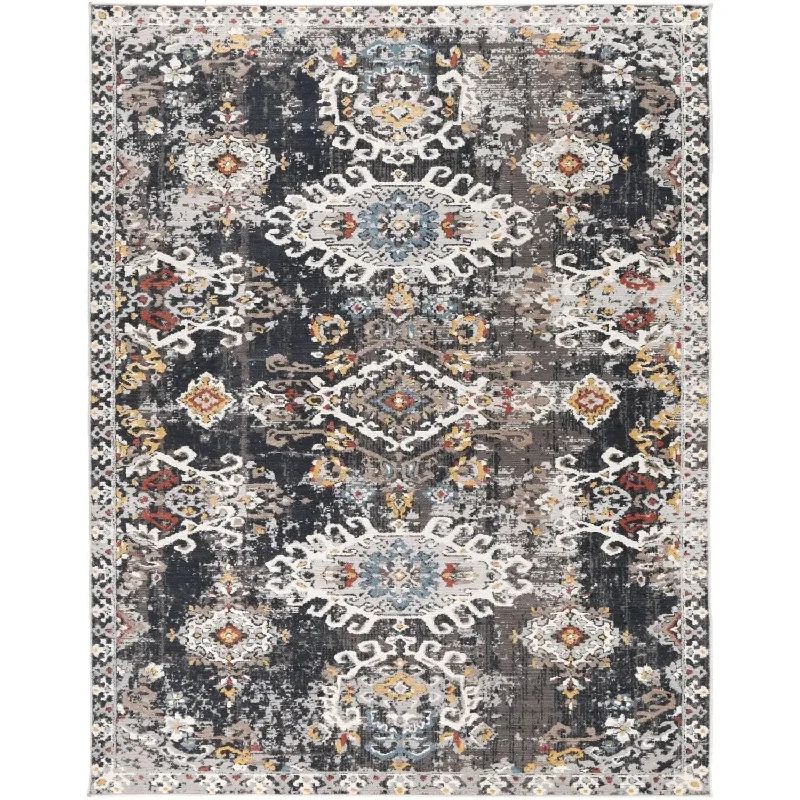 Havana Grey and Blue Tribal Rug