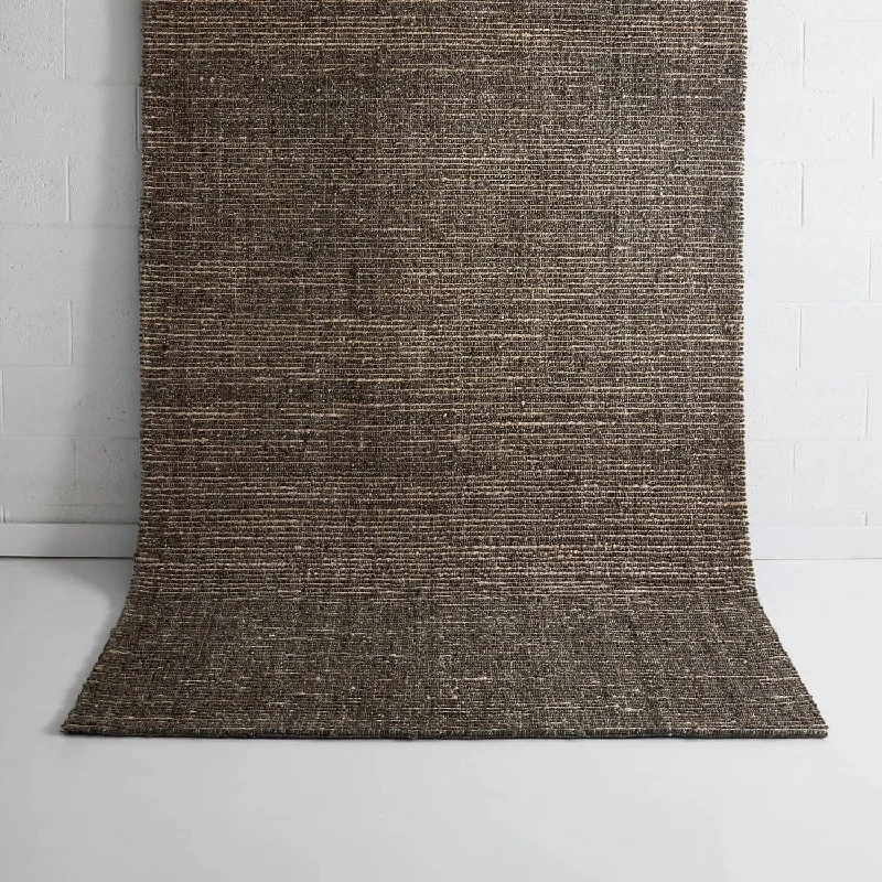 Henley Jute and Wool Floor Rug Chocolate