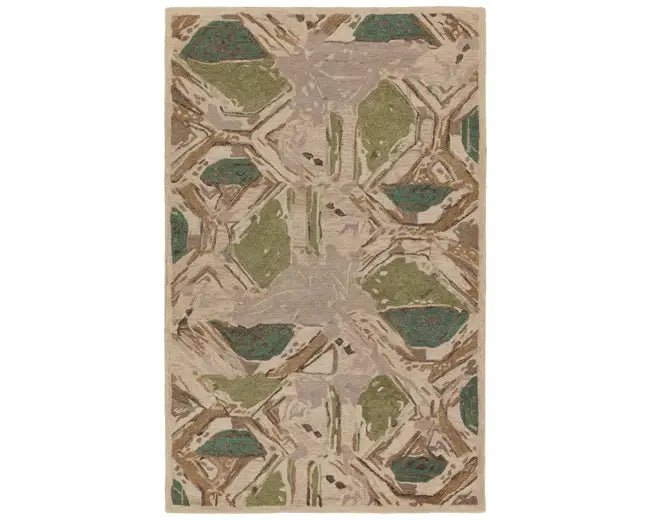 Honeycomb HNC02 Green/Taupe Rug