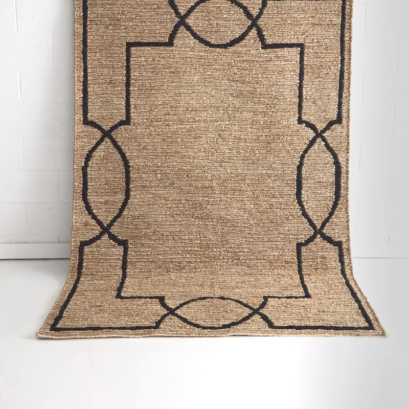 Huntly Natural Black Jute Rug