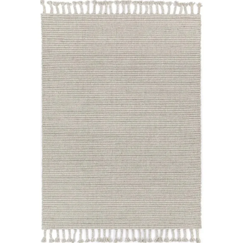 Tarin Modern Wool Rug Light Grey