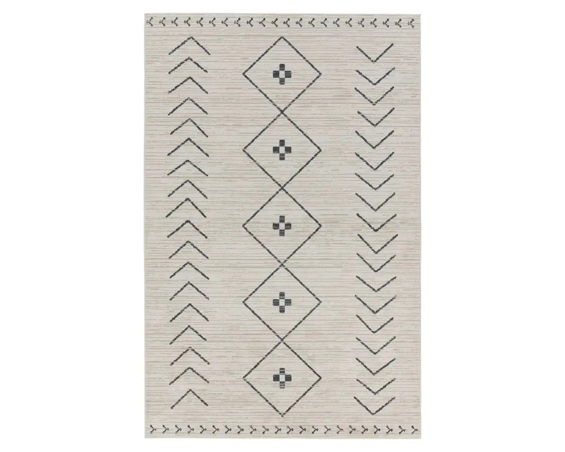 Nadine NDN01 Dark Slate/Cream Rug