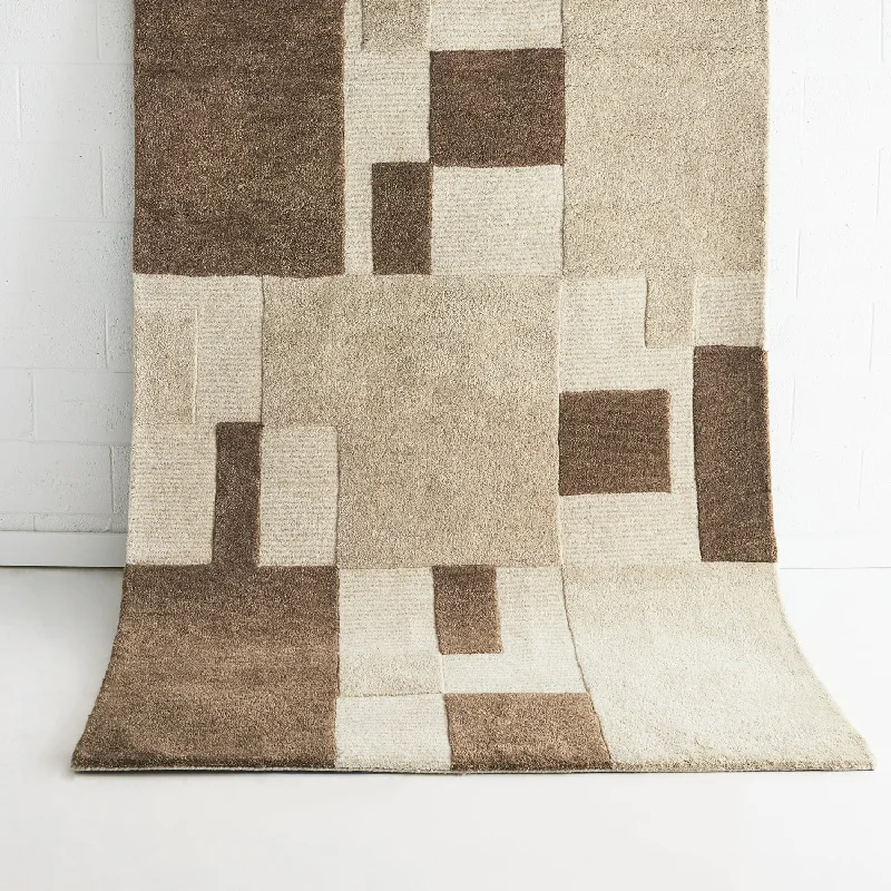 Sandigo Beige Brown Wool Rug