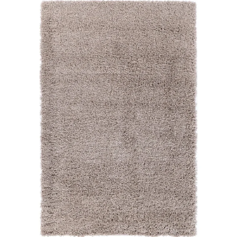 Stratus Plain Beige Shag Rug