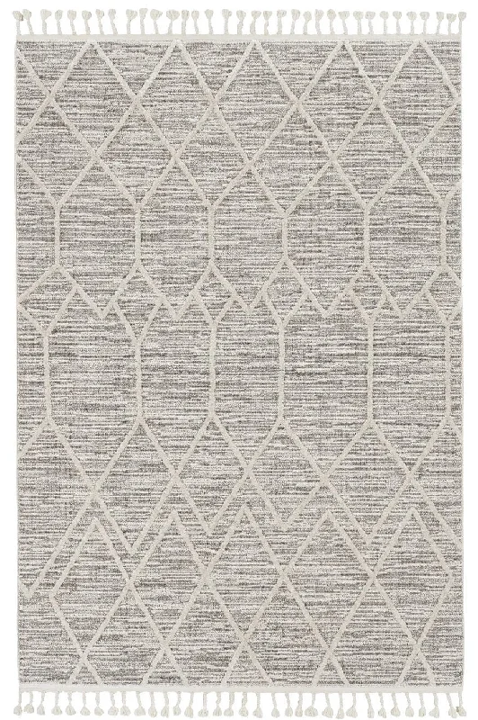 Willow 1102 Ivory Grey Honeycomb Rug