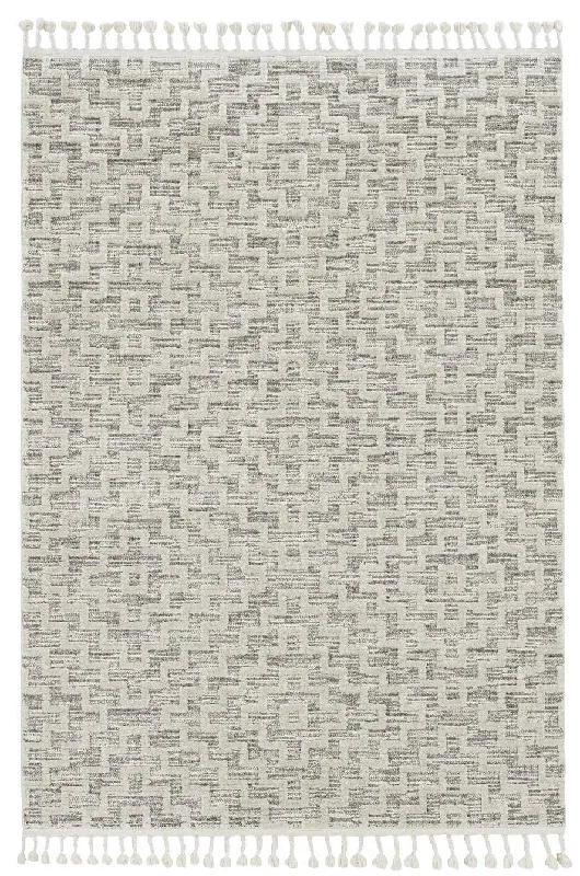 Willow 1104 Ivory Grey Geo Rug