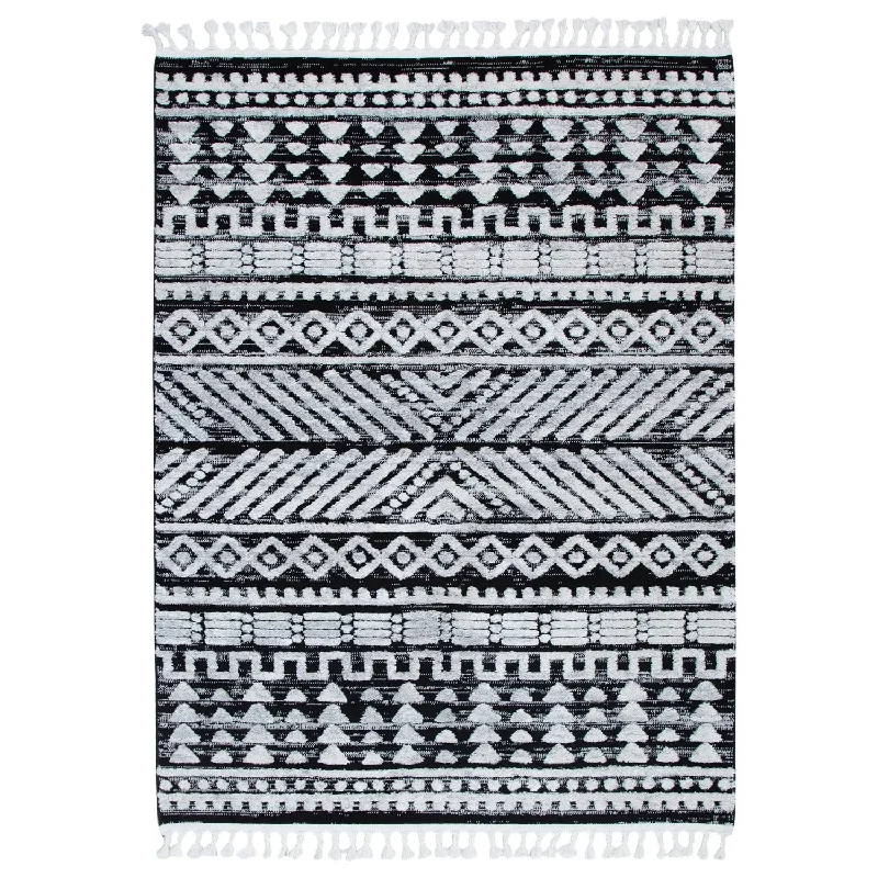 Zellige Aztec Black White Rug