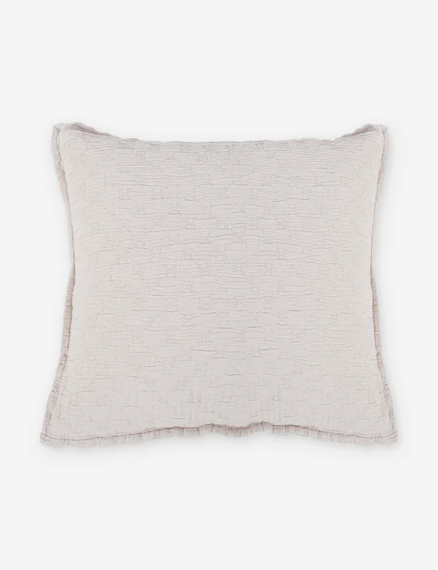 Ojai Cotton Matelasse Euro Sham by Pom Pom at Home