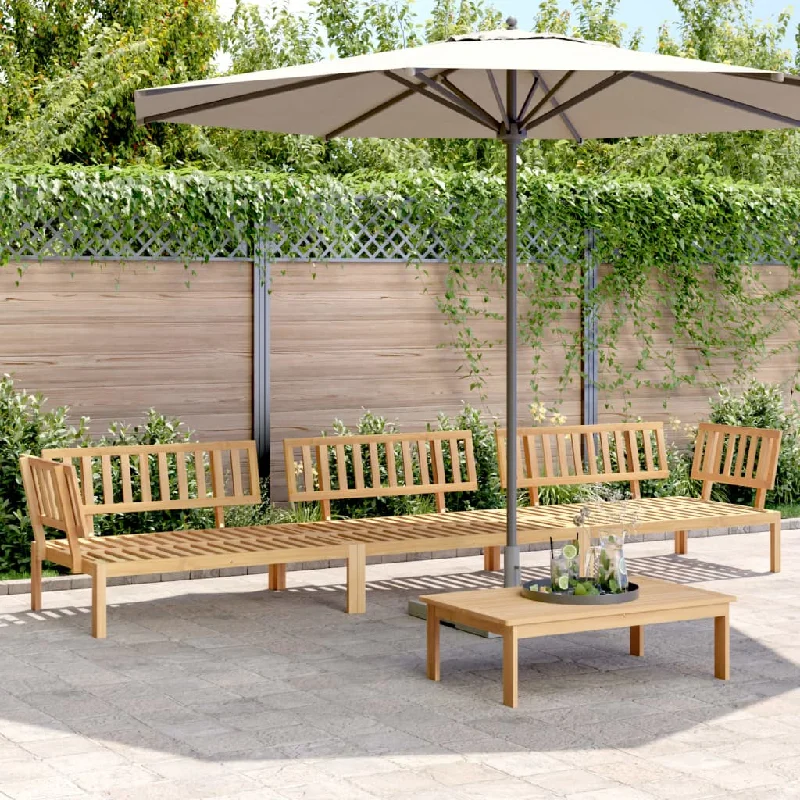 4 Piece Patio Pallet Sofa Set Solid Wood Acacia