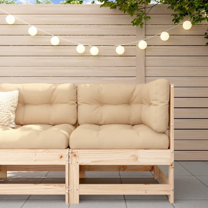 Patio Corner Sofa Solid Wood Pine