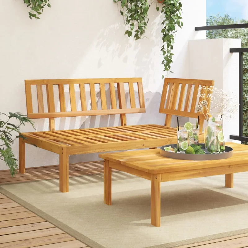 Patio Pallet Corner Sofa Solid Wood Acacia