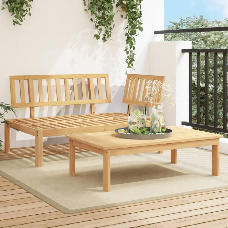 Patio Pallet Sofa Set 2 pcs Solid Wood Acacia