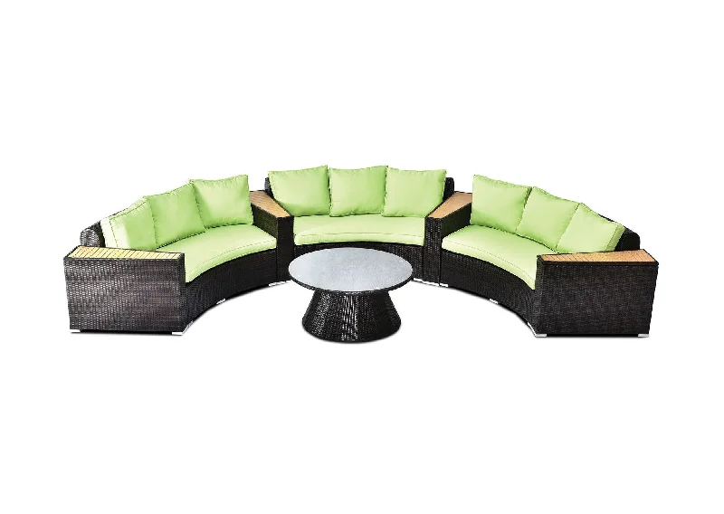 Kristina Rattan C-Shape Sofa Set