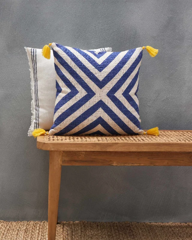 Nizara Herring Cushion Cover - Indigo