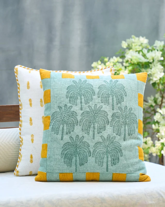 Palm Puff Cushion Cover