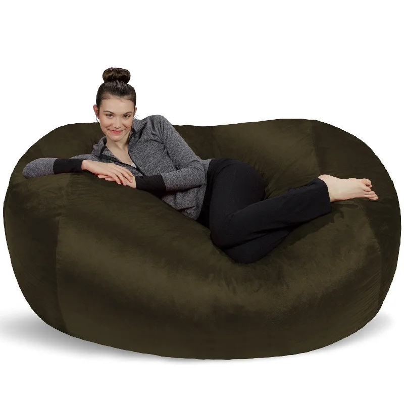 - Plush Bean Bag Sofas With Super Soft Microsuede Cover - Xl Memory Foam Stuff