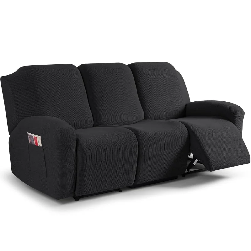 Recliner Sofa Covers 8-Pieces Stretch Large Couch Covers For 3 Seats Reclining