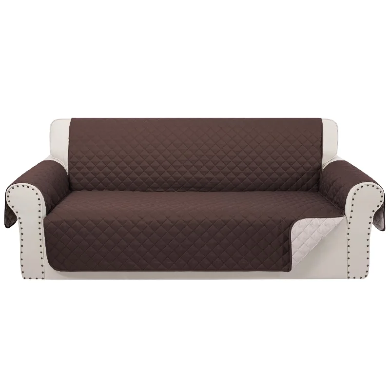 Reversible Sofa Covers Couch Cover Furniture Protector(Sofa,Chocolate/Beige)