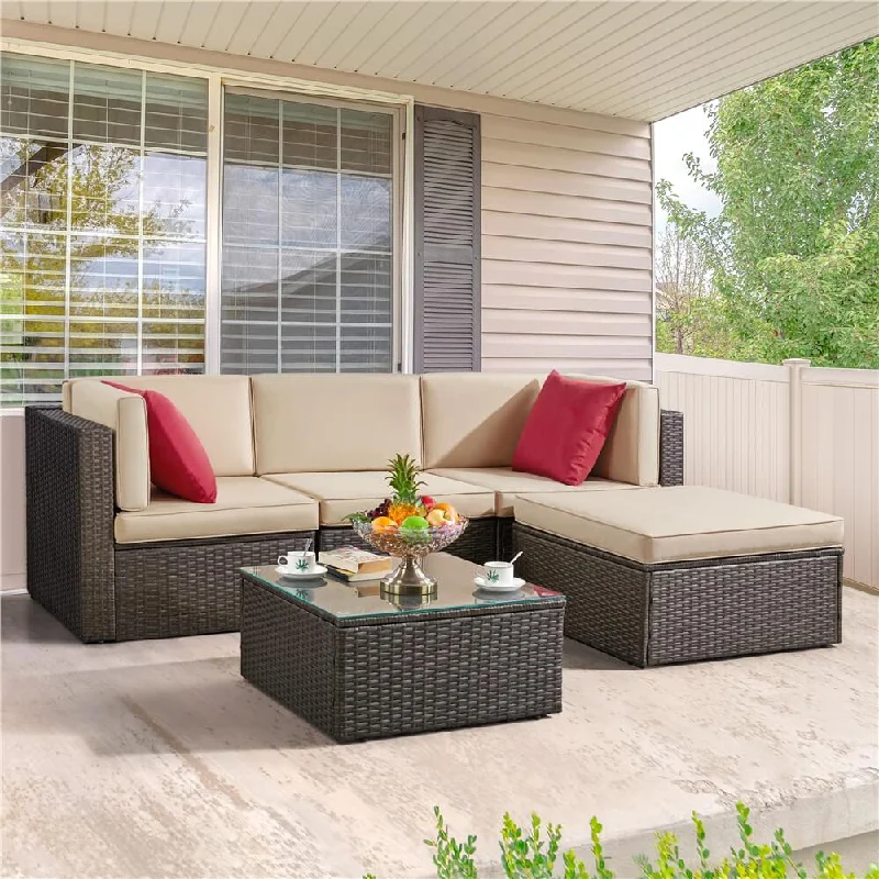 Yaheetech 5 Pieces Outdoor Sofa Set