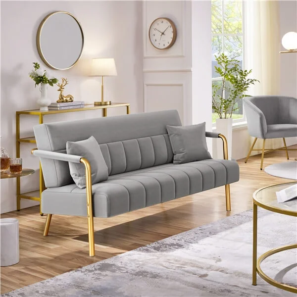 Yaheetech 56.6″W Modern Loveseat 2 Seater Sofa