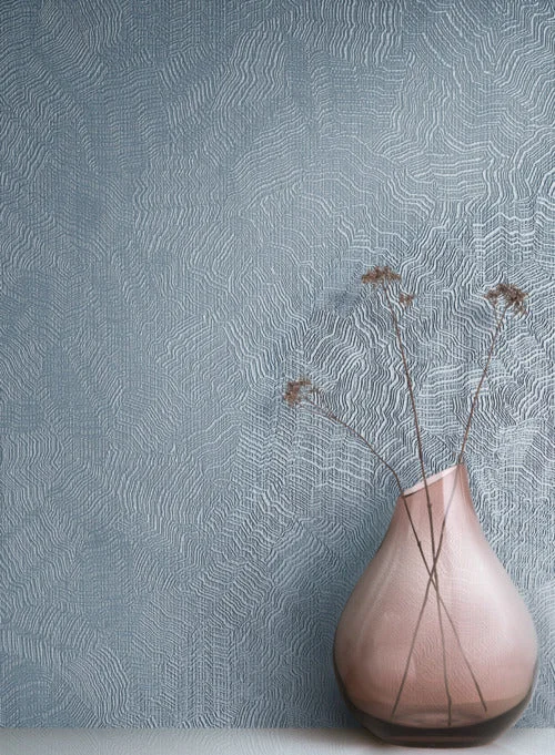 Aura Wallpaper in Blue from the Terrain Collection by Candice Olson for York Wallcoverings