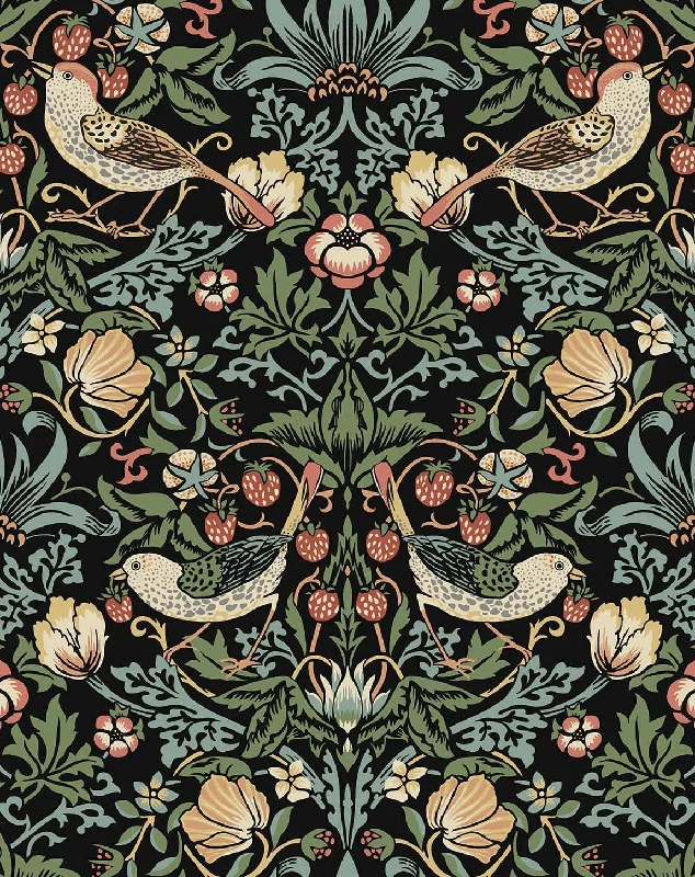 Aves Garden Ebony Peel-and-Stick Wallpaper