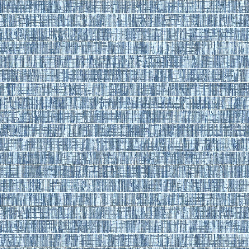 Blue Grass Band Grasscloth Wallpaper in Pacifico from the More Textures Collection