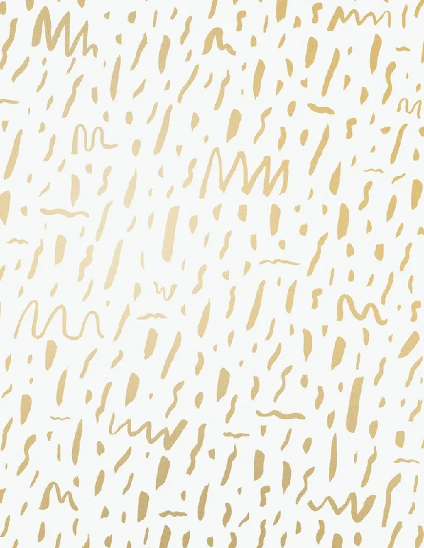 Bomba Wallpaper in Gold on Cream