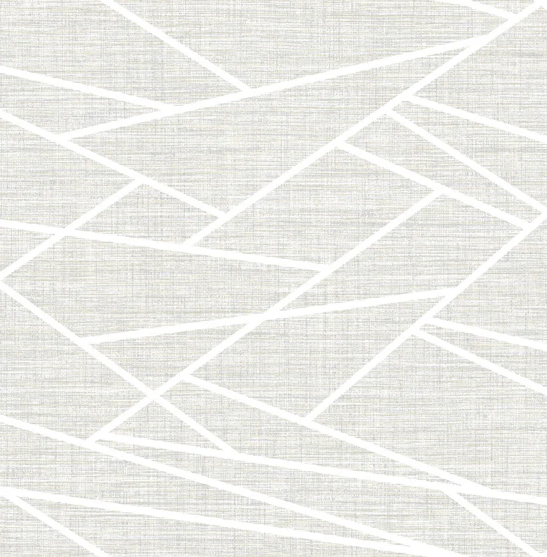 Cecita Puzzle Wallpaper in Grey from the Lugano Collection