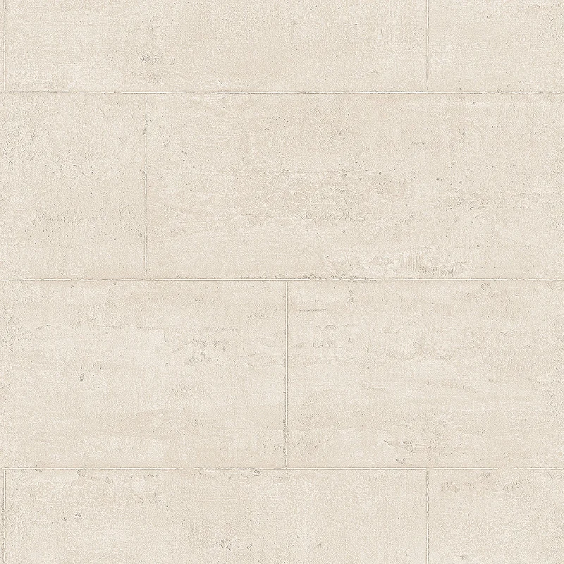 Concrete Block Beige Wallpaper from the Global Fusion Collection