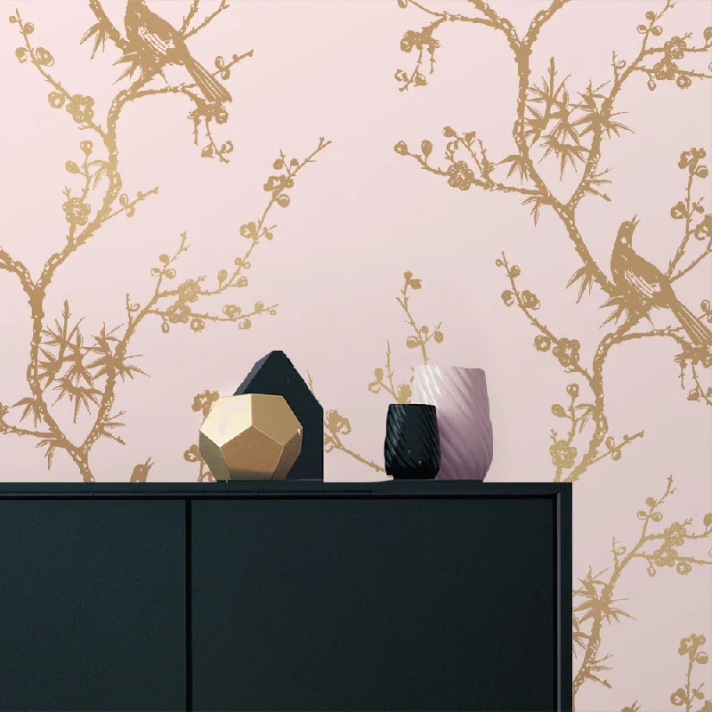 Bird Watching Peel and Stick Wallpaper By Cynthia Rowley