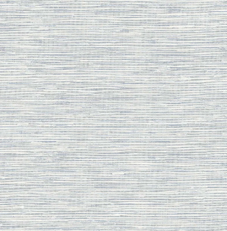 Cyrus Faux Grasscloth Dove Grey & Bluestone Peel-and-Stick Wallpaper