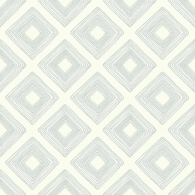 Diamond Sketch Wallpaper in Eggshell Blue from Magnolia Home Vol. 2