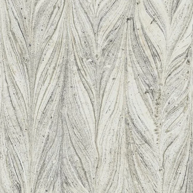 Ebru Marble Wallpaper in Cool Grey from the Natural Opalescence Collection