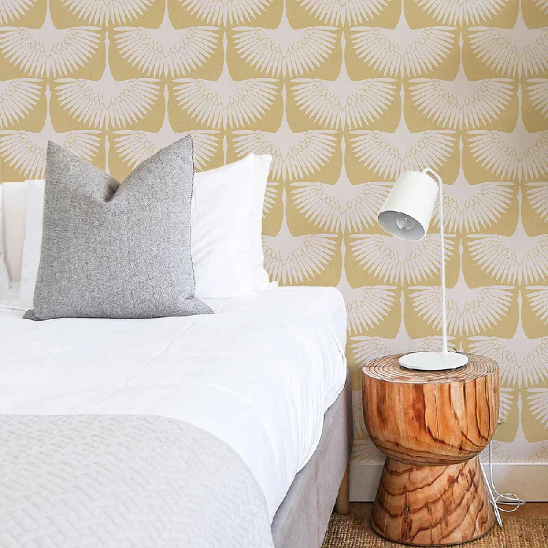 Feather Flock Peel and Stick Wallpaper By Genevieve Gorder